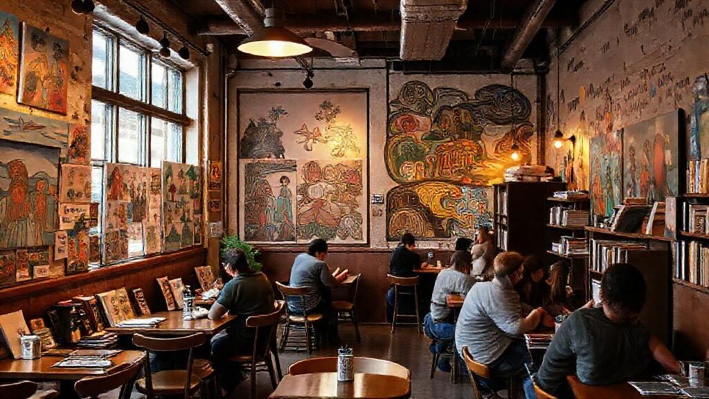 Un café creativo y acogedor inspira