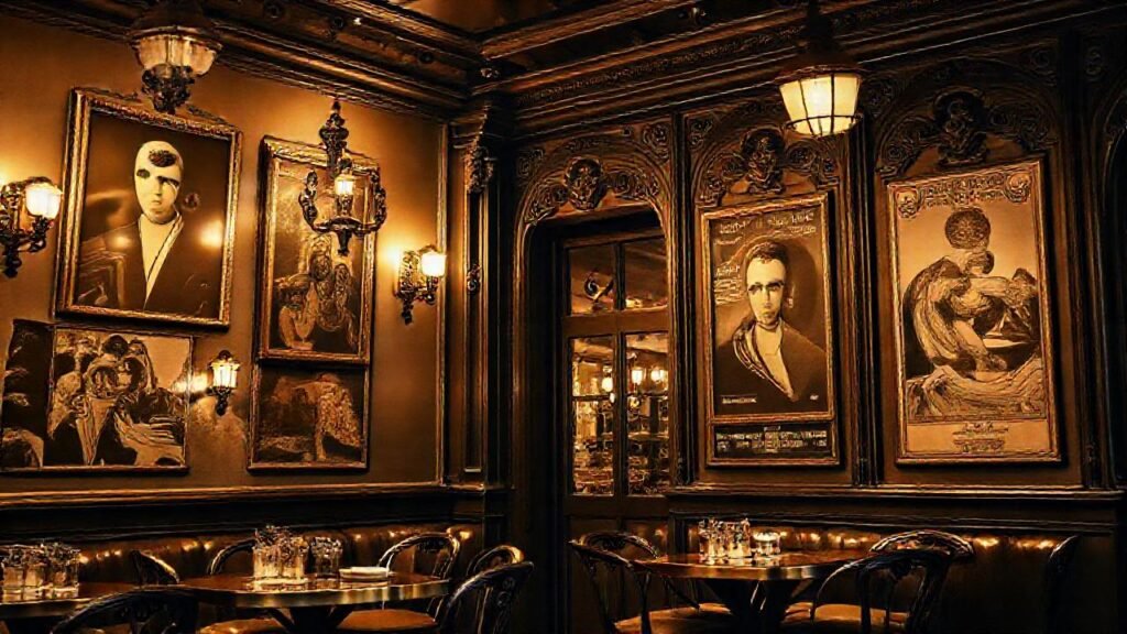 Un café parisino elegante y clásico