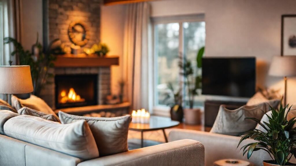 Un salón cálido y acogedor brilla