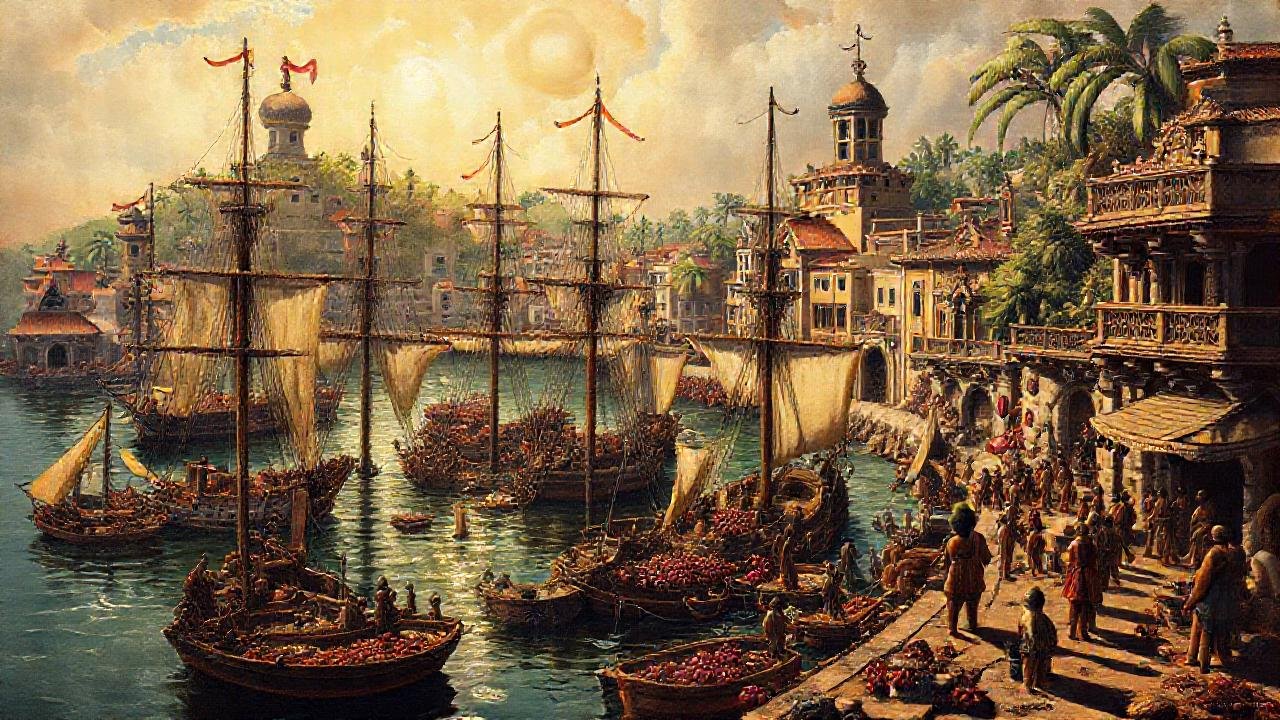 Un puerto antiguo y vibrante florecía