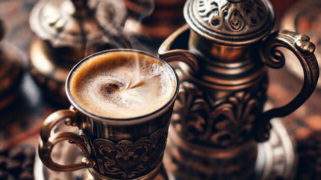 El café turco exhibe riqueza visual