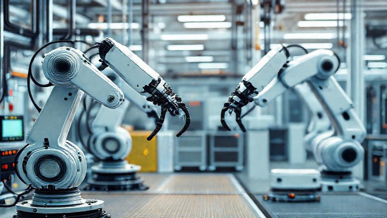 Robots industriales automatizan procesos modernos