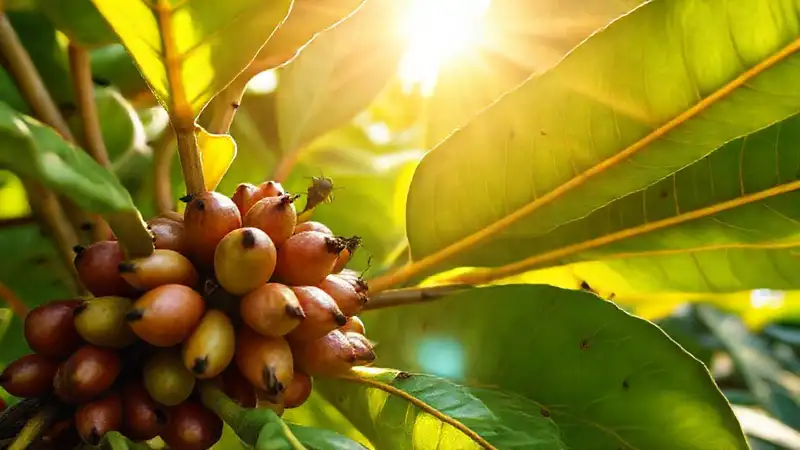 Planta de café dañada