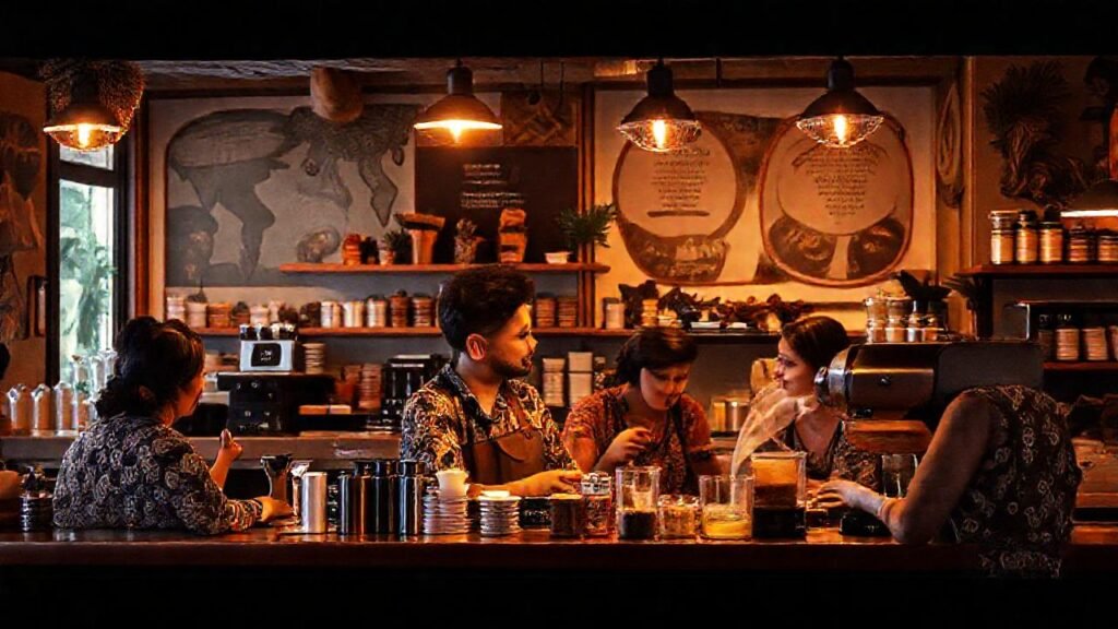 Un café acogedor celebra la diversidad global