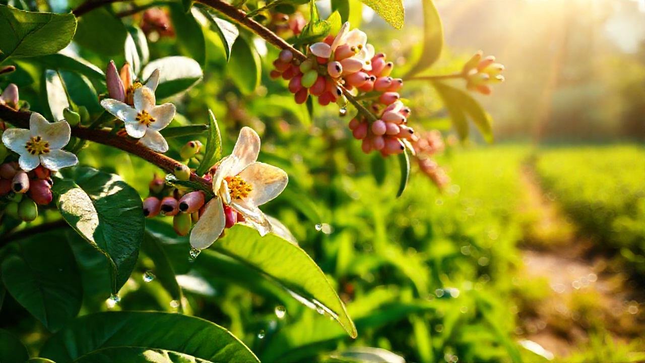 Café floral florece en paisajes vibrantes