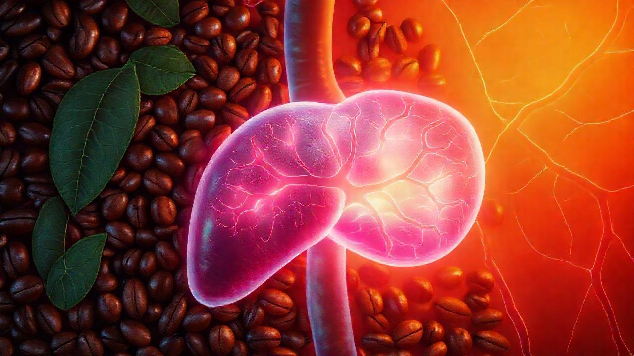 Café saludable: hígado y venas brillantes