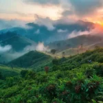 Café Blue Mountain: paisaje fotográfico exuberante