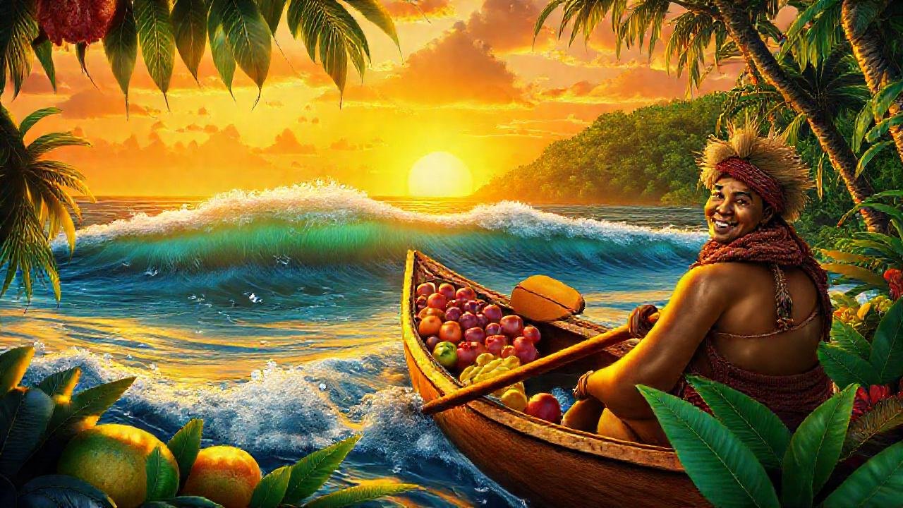 Un paraíso tropical radiante y vibrante