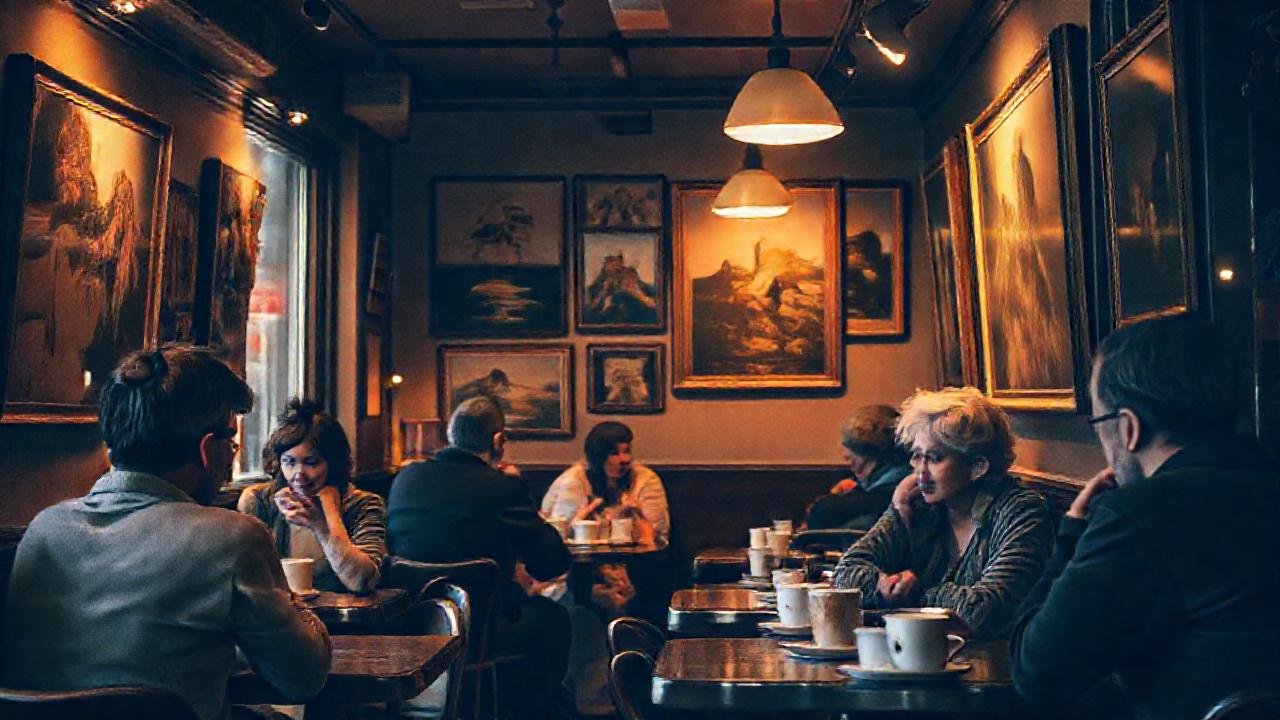 Un café acogedor y atmosférico