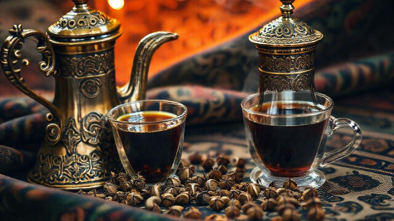 Un café turco evocador y detallado