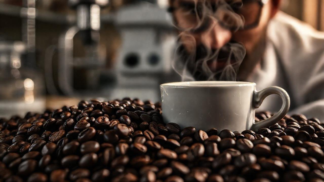 Café analizado en laboratorio científico