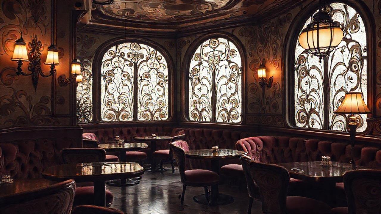 Un café art nouveau elegante y suave